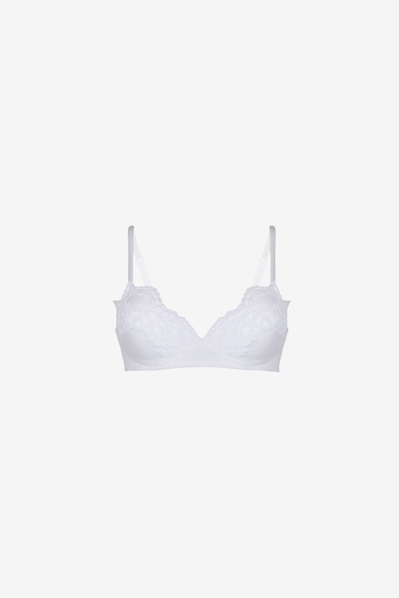 Reggiseno Triangolo in Cotone e Pizzo